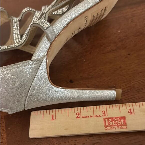 ANTONIO MELANI Silver Metallic Strappy Heels - Picture 11 of 11
